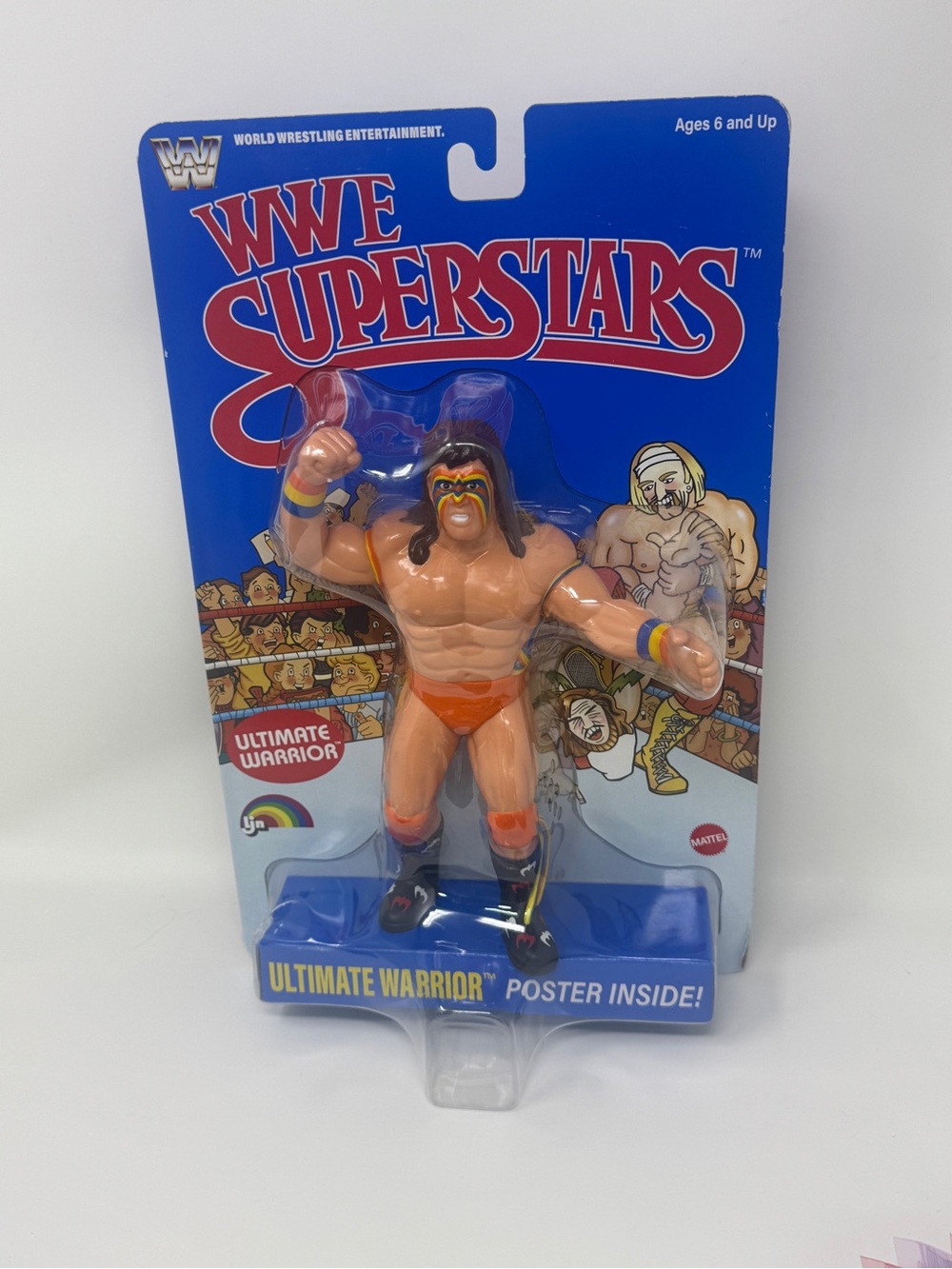 WWE LJN Superstars Ultimate Warrior 8” Retro Action Figure – Blue Card